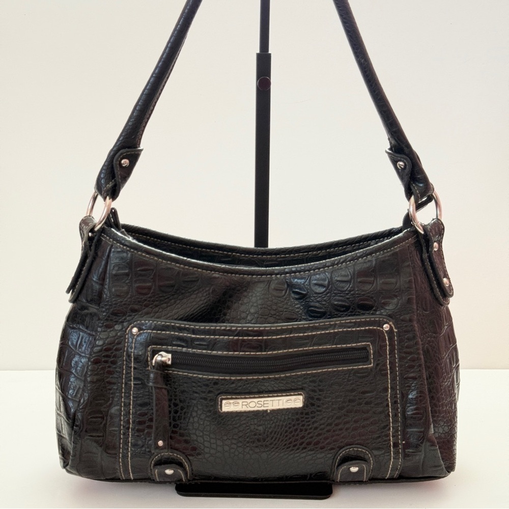 Rosetti Croc-Embossed Shoulder Handbag Purse
